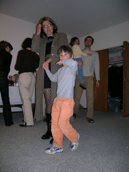 party at Mila's house